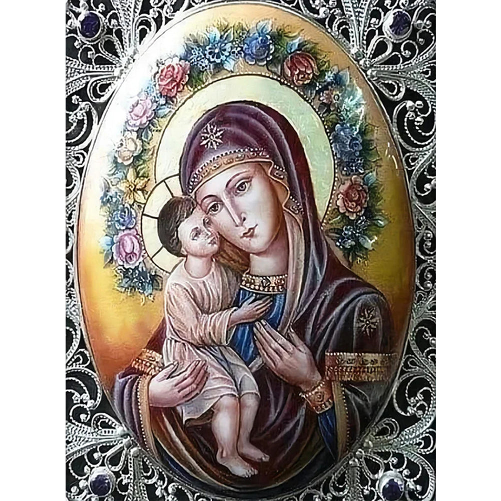 Virgin Mary 30*40CM(Canvas) Full Round Drill Diamond Painting