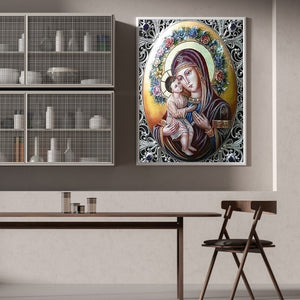 Virgin Mary 30*40CM(Canvas) Full Round Drill Diamond Painting