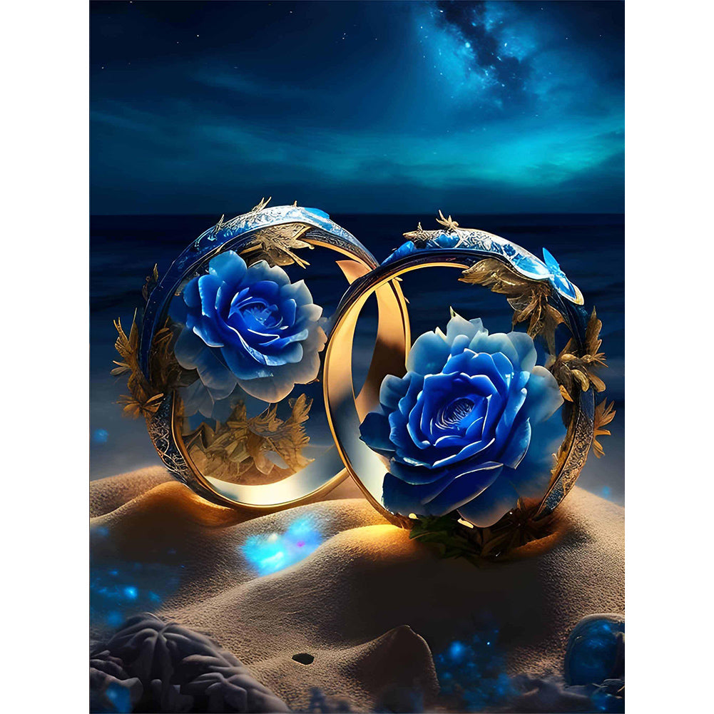 Rose Ring 30*40CM(Canvas) Full Round Drill Diamond Painting