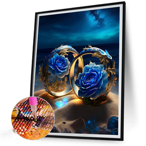 Rose Ring 30*40CM(Canvas) Full Round Drill Diamond Painting