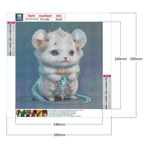 Zodiac Rat 30*30CM(Canvas) Full Square Drill Diamond Painting