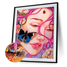 Load image into Gallery viewer, Girl Crystal Heart 30*40CM(Canvas) Full Round Drill Diamond Painting
