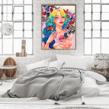 Load image into Gallery viewer, Girl Crystal Heart 30*40CM(Canvas) Full Round Drill Diamond Painting
