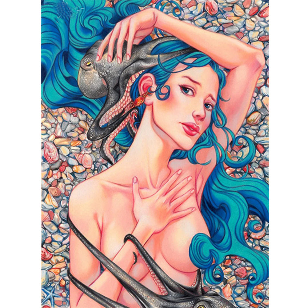 Girl Crystal Heart 30*40CM(Canvas) Full Round Drill Diamond Painting
