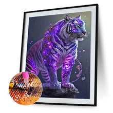 Load image into Gallery viewer, Purple Tiger 30*40CM(Canvas) Full Round Drill Diamond Painting
