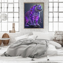 Load image into Gallery viewer, Purple Tiger 30*40CM(Canvas) Full Round Drill Diamond Painting
