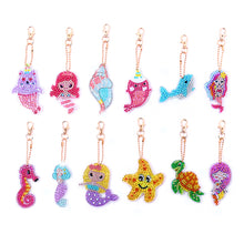 Load image into Gallery viewer, Acrylic Diamond Art Keychains Handmade DIY Craft Hanging Ornament (AA1219)
