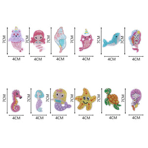 Acrylic Diamond Art Keychains Handmade DIY Craft Hanging Ornament (AA1219)