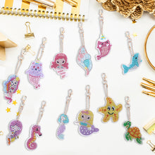 Load image into Gallery viewer, Acrylic Diamond Art Keychains Handmade DIY Craft Hanging Ornament (AA1219)
