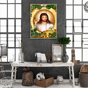 Jesus 30*40CM(Canvas) Full Round Drill Diamond Painting