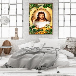 Jesus 30*40CM(Canvas) Full Round Drill Diamond Painting