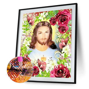 Jesus 30*40CM(Canvas) Full Round Drill Diamond Painting