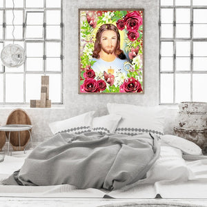 Jesus 30*40CM(Canvas) Full Round Drill Diamond Painting