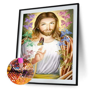 Jesus 30*40CM(Canvas) Full Round Drill Diamond Painting