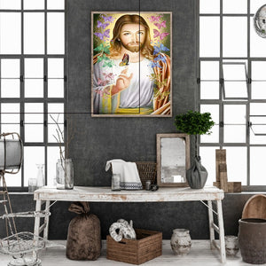 Jesus 30*40CM(Canvas) Full Round Drill Diamond Painting