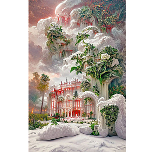 Ice And Snow Rose Palace 45*70CM(Canvas) Full Round Drill Diamond Painting