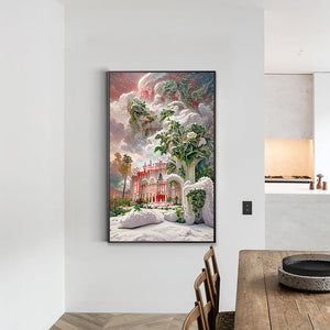 Ice And Snow Rose Palace 45*70CM(Canvas) Full Round Drill Diamond Painting
