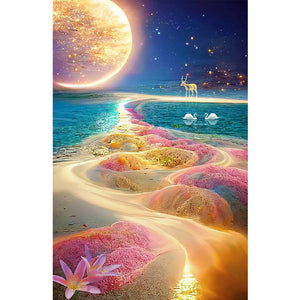 Huancan - Dream Beach - 42*60CM 11CT 3 Stamped Cross Stitch