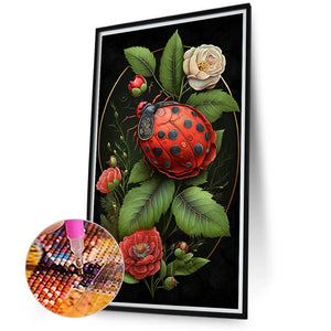 Garden Ladybug 40*70CM(Canvas) Full Round Drill Diamond Painting