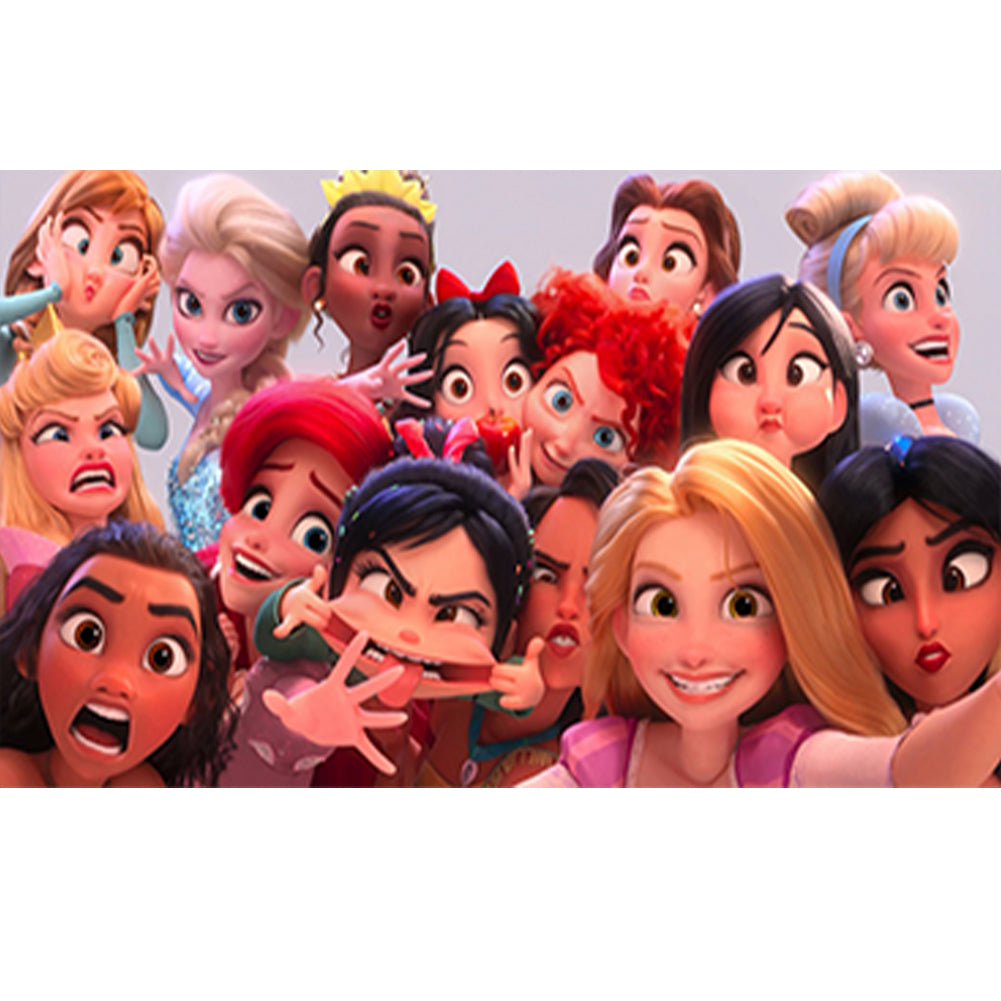Disney Princess Photo 70*40CM(Canvas) Full Round Drill Diamond Painting