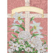 Load image into Gallery viewer, Easter Cross Lily 30*40CM(Canvas) Partial Special Shaped Drill Diamond Painting
