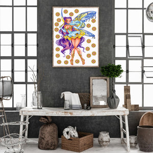 Fairy 30*40CM(Canvas) Partial Special Shaped Drill Diamond Painting