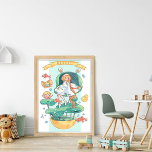 Huancan - Cancer Girl - 40*60CM 11CT 3 Stamped Cross Stitch
