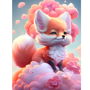 Pink Fox Fantasy 30*40CM(Canvas) Full Round Drill Diamond Painting