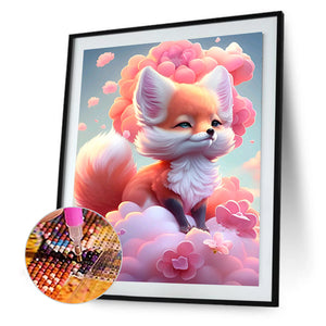 Pink Fox Fantasy 30*40CM(Canvas) Full Round Drill Diamond Painting