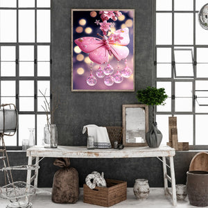 Fantasy Butterfly Wind Chime 30*40CM(Canvas) Full Round Drill Diamond Painting