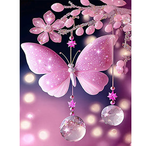 Fantasy Butterfly Wind Chime 30*40CM(Canvas) Full Round Drill Diamond Painting