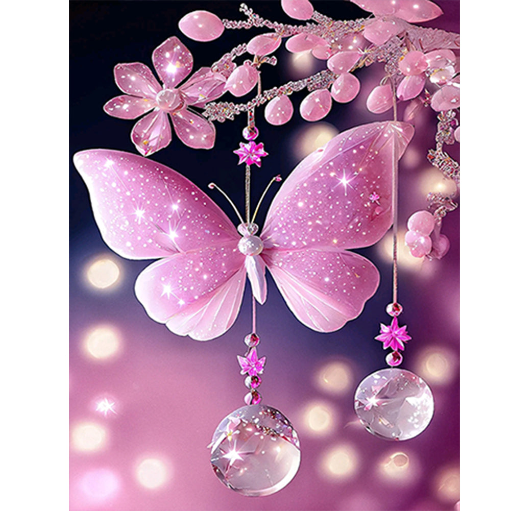 Fantasy Butterfly Wind Chime 30*40CM(Canvas) Full Round Drill Diamond Painting