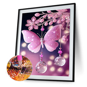 Fantasy Butterfly Wind Chime 30*40CM(Canvas) Full Round Drill Diamond Painting