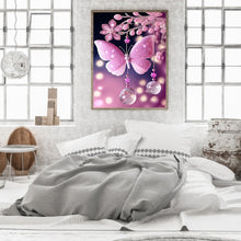 Load image into Gallery viewer, Fantasy Butterfly Wind Chime 30*40CM(Canvas) Full Round Drill Diamond Painting
