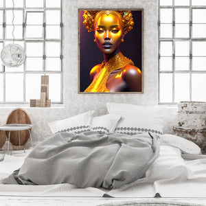 Colorful Indian Woman 30*40CM(Canvas) Full Round Drill Diamond Painting