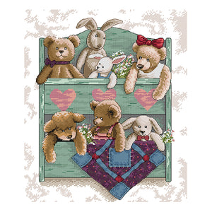 Joy Sunday - Plush Toy - 36*44CM 14CT 2 Stamped Cross Stitch