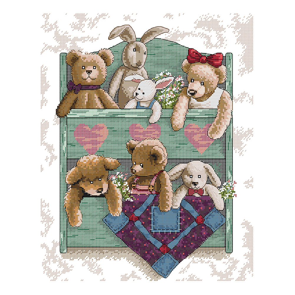 Joy Sunday - Plush Toy - 36*44CM 14CT 2 Stamped Cross Stitch