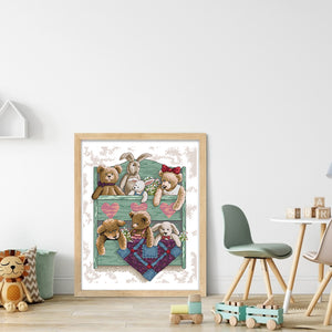 Joy Sunday - Plush Toy - 36*44CM 14CT 2 Stamped Cross Stitch