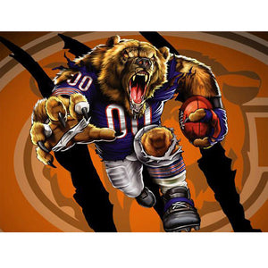 Chicago Bears Football Team 40*30CM(Canvas) Full Round Drill Diamond Painting