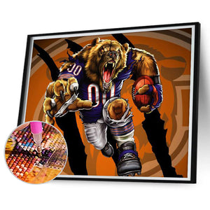 Chicago Bears Football Team 40*30CM(Canvas) Full Round Drill Diamond Painting