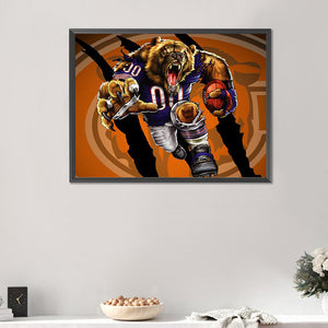 Chicago Bears Football Team 40*30CM(Canvas) Full Round Drill Diamond Painting