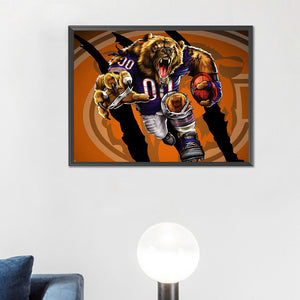 Chicago Bears Football Team 40*30CM(Canvas) Full Round Drill Diamond Painting