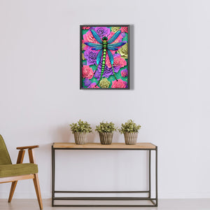 Butterfly And Dragonfly 30*40CM(Canvas) Full Round Drill Diamond Painting