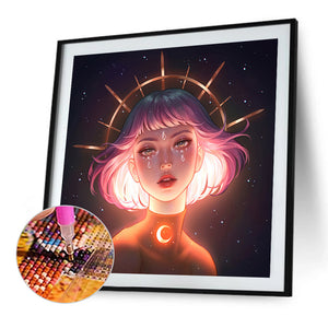 Girl 40*40CM(Canvas) Full Round Drill Diamond Painting