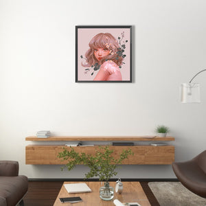Girl 40*40CM(Canvas) Full Round Drill Diamond Painting