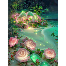 Load image into Gallery viewer, Green Beach 30*40CM(Canvas) Full Round Drill Diamond Painting
