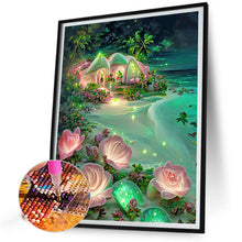 Load image into Gallery viewer, Green Beach 30*40CM(Canvas) Full Round Drill Diamond Painting
