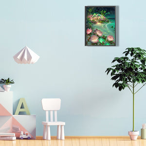 Green Beach 30*40CM(Canvas) Full Round Drill Diamond Painting