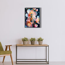 Load image into Gallery viewer, Flower-Catching Bee 30*40CM(Canvas) Full Round Drill Diamond Painting

