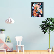 Load image into Gallery viewer, Flower-Catching Bee 30*40CM(Canvas) Full Round Drill Diamond Painting
